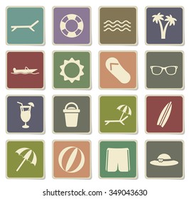 Beach label icons for web
