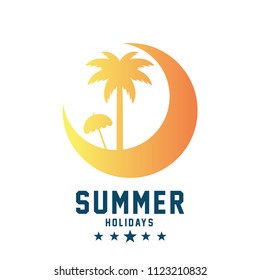 Beach labels, Beach Summer Logo