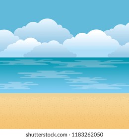 beach landscape at day scene