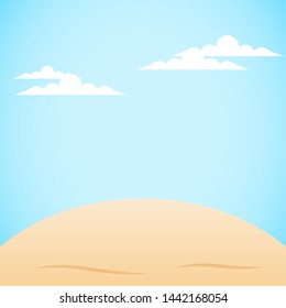 Beach landscape image with sky and sand - VEctor