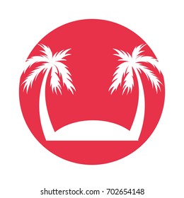 beach landscape isolated icon