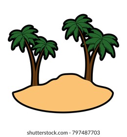 beach landscape scene icon
