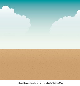 beach landscape summer icon vector illustration design