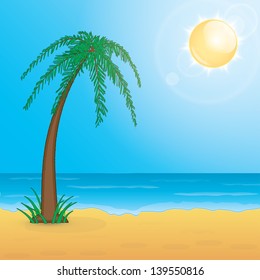beach landscape. vector illustration. eps10