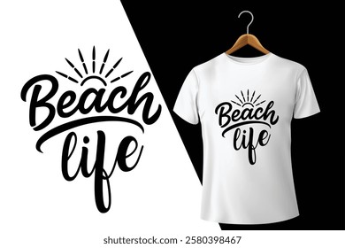 Beach Life T-Shirt Design vector