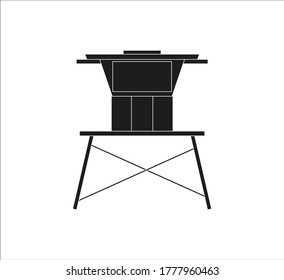 beach lifeguard house. illustration for web and mobile design.