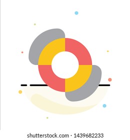 Beach, Lifeguard, Summer Abstract Flat Color Icon Template