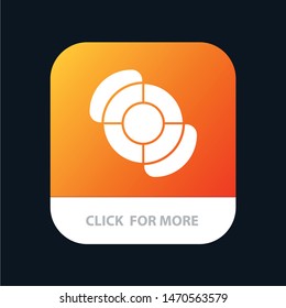 Beach, Lifeguard, Summer Mobile App Button. Android and IOS Glyph Version. Vector Icon Template background