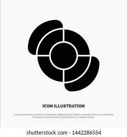 Beach, Lifeguard, Summer solid Glyph Icon vector