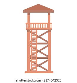 Beach lifeguard tower icon cartoon vector. Guard safety. Water ocean