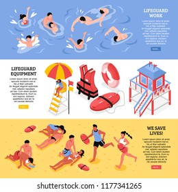 Beach Lifeguards Horizontal Banners