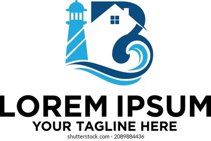Logo de la letra B del Faro de playa