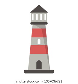 Beach lighthouse symbol cartoon