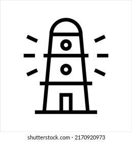 Beach lighthouse vector icon symbol design