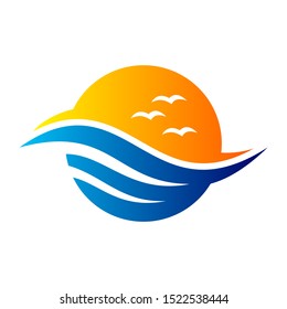 Beach Logo can be used for company, icon, and others.