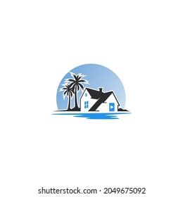 beach logo clean elegan and simple
