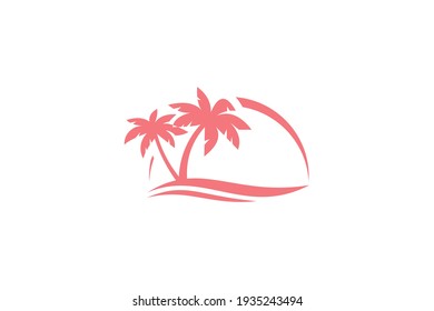 beach logo concept vector template