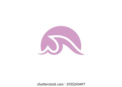beach logo concept vector template