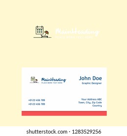 Beach logo Design with business card template. Elegant corporate identity. - Vector