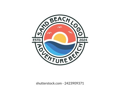 Beach logo design creative unique concept 