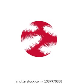 beach logo design japan vector