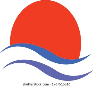 Beach logo design stock vector