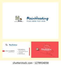 Beach Logo design with Tagline & Front and Back Busienss Card Template. Vector Creative Design
