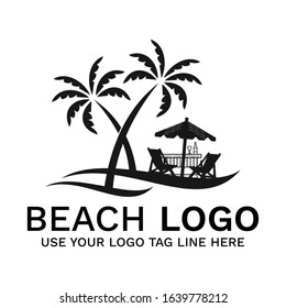 Beach Logo Design Template 