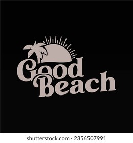 Beach logo design template. Summer beach logotype design concept. Open sea logo design concept template