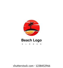 Beach Logo Design  For Travel Company