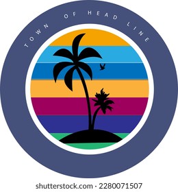 Diseño de logotipo de playa para vector 