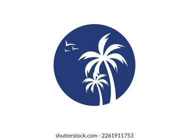 Beach logo design. Vector design concept
