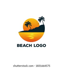 Beach logo design Vector holiday