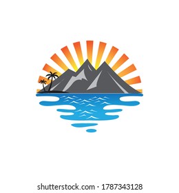 Beach logo design Vector, vector illustration