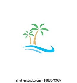Beach logo design vector illustration	
