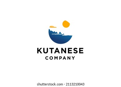 Beach logo design vector illustration.