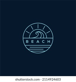Beach logo design vector illustration