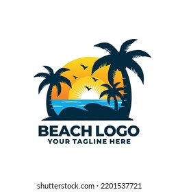 Design des Beach-Logos, Vektorgrafik