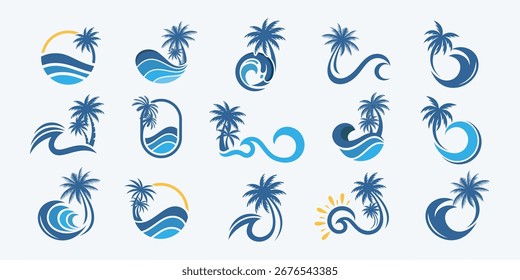 Beach logo design vector illustration