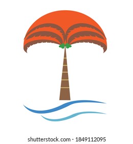 Beach logo design vector stock