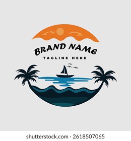Beach Logo Design Vector and Stock Vectors