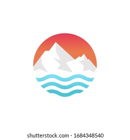 Beach logo design Vector template