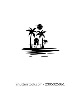 Beach logo design Vector. Logo Design Vector for Travel Agency Icon and Application