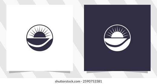 Beach logo design Vectors Illustrations 