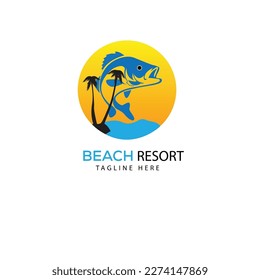 Beach logo  especial for beach hotel