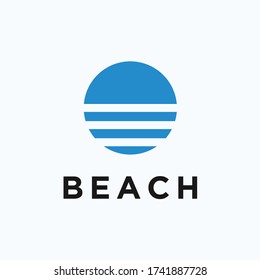 logotipo de playa / icono de playa