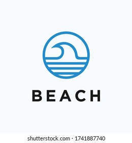 logotipo de playa / icono de playa