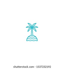Beach Logo Icon Design Template Vector Illustration