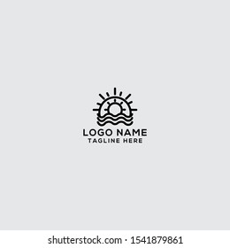 Beach Logo Icon Design Template Vector Illustration
