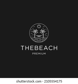 The Beach logo icon design template